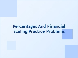 Financial Scaling Practice Problems with Percentages
